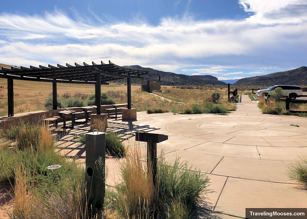 Picnic area and parking lot