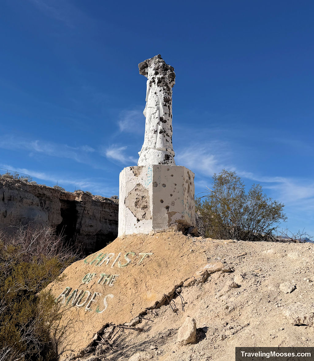 White Christ of the Andes Statute worn and with the head missing
