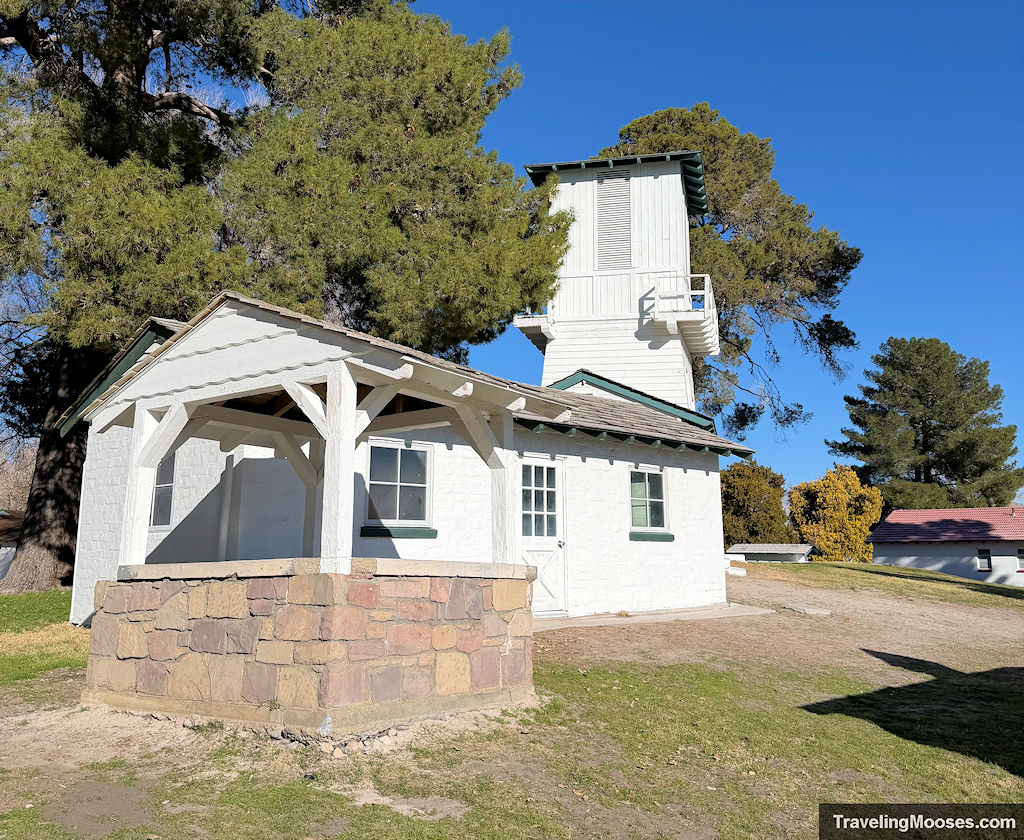 large white building and well