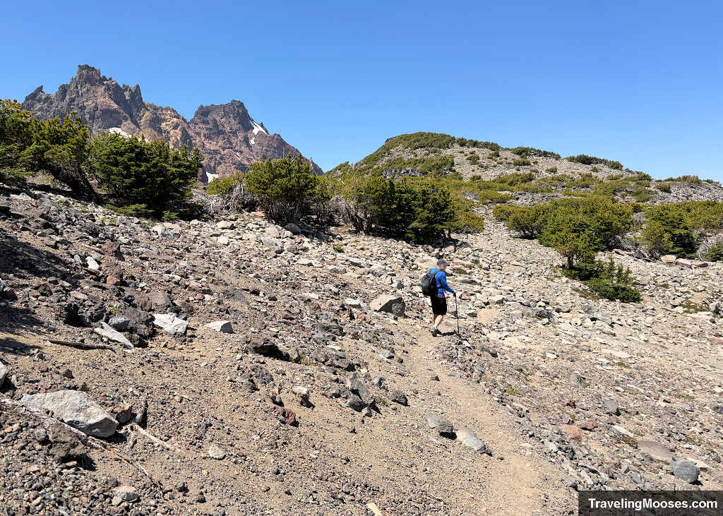 Trail across the Broken Hand Basin