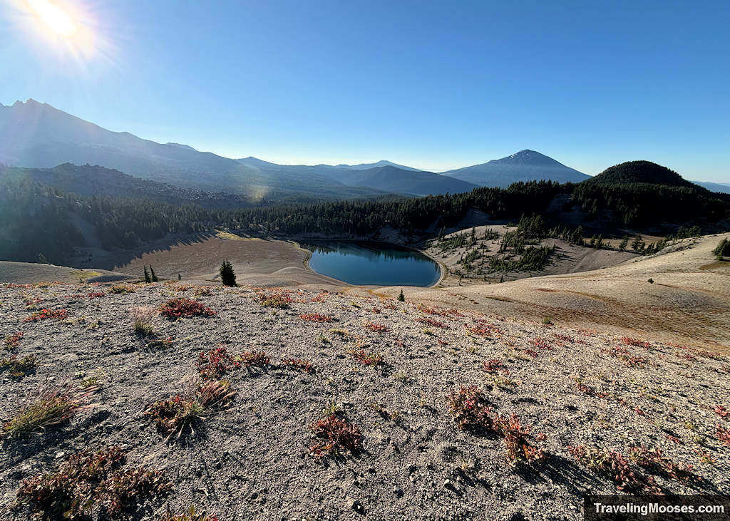 Mountain lake at the base of the Cascade mountain range