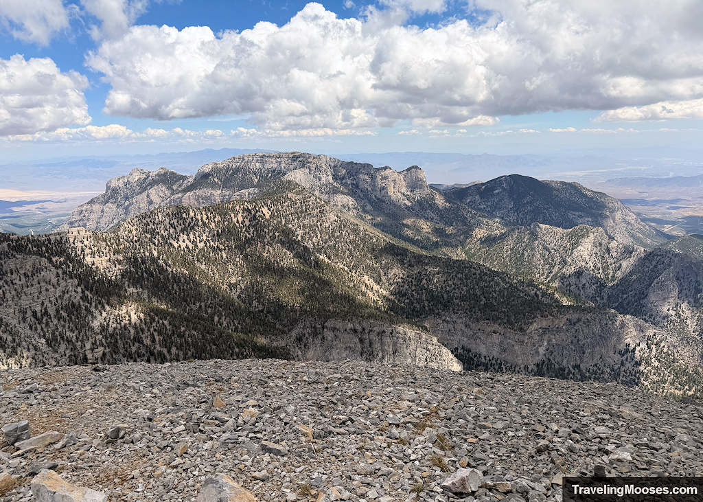 Large mountain range on a cloudy day