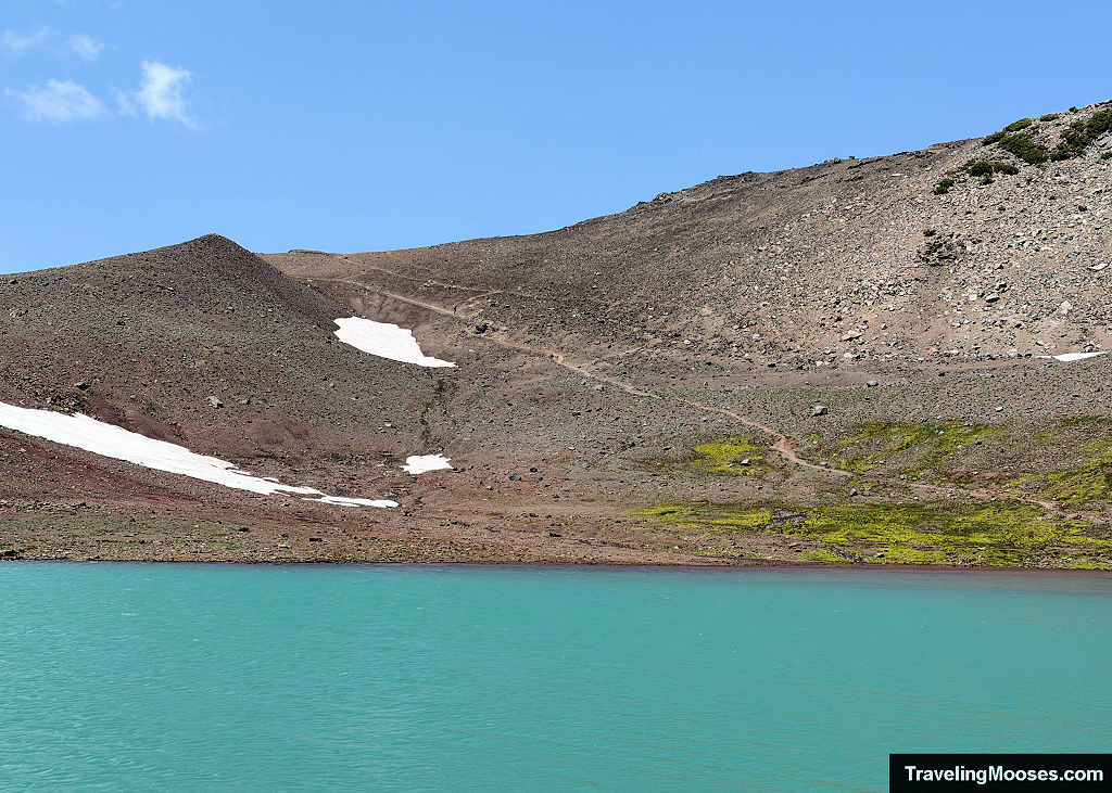 Ridge line above the blue waters of No Name Lake