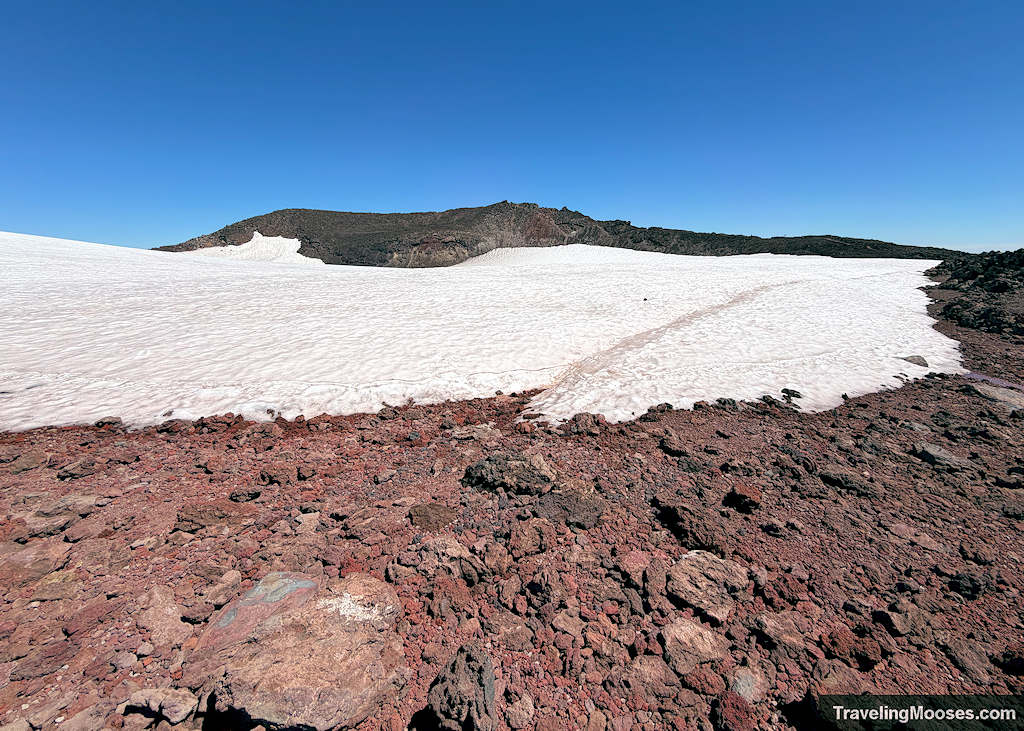 Glacier atop a strato volcano