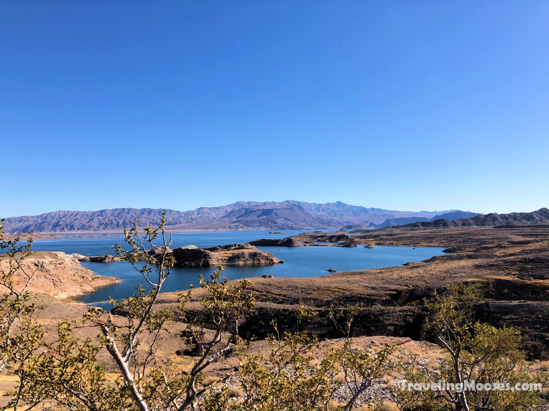 Lake Mead's waters on a sunny day.