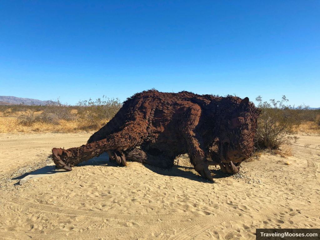 Sloth sculpture in galleta meadows