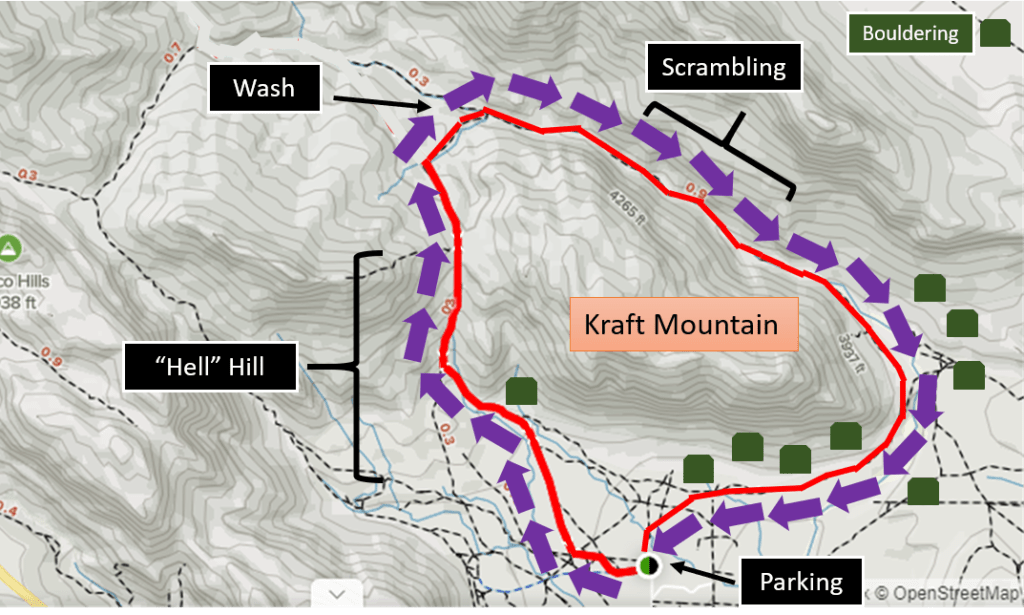 Kraft Mountain Trail Map