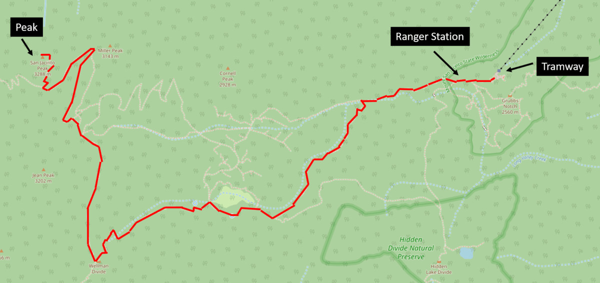 san jacinto mountain map