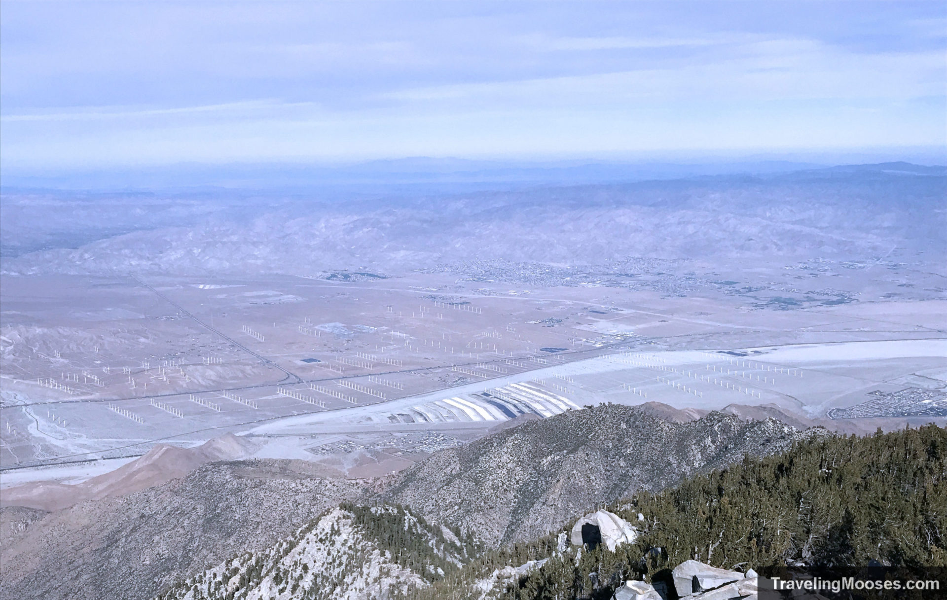 Windmills seen from San Jacinto summit