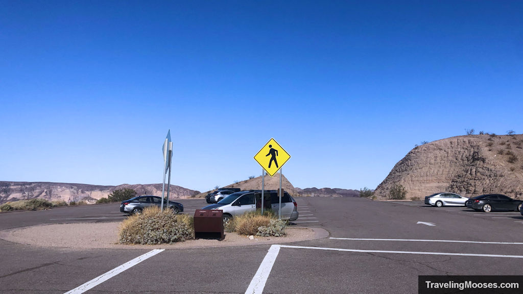 Liberty Bell Arch parking lot at White Rock Canyon trailhead
