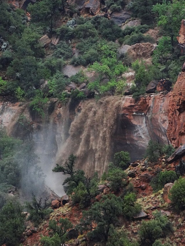 Spry Canyon flash flood in Zion National Park