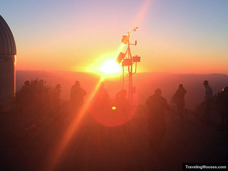 Participants during sunset at Kitt Peak Observatory