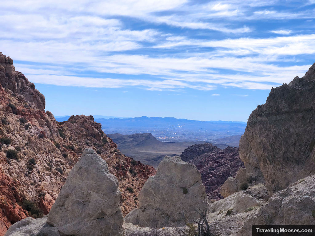 View of Las Vegas from kraft mountain trail