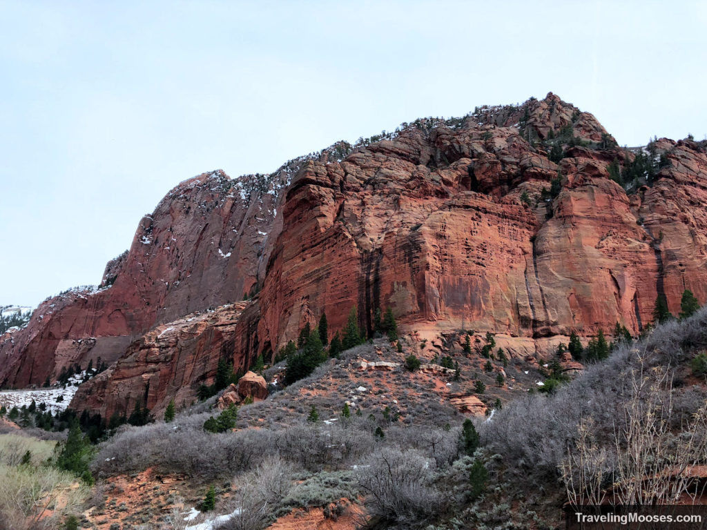 Kolob Canyon Walls in the Winter