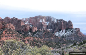 Kolob Canyon with snow