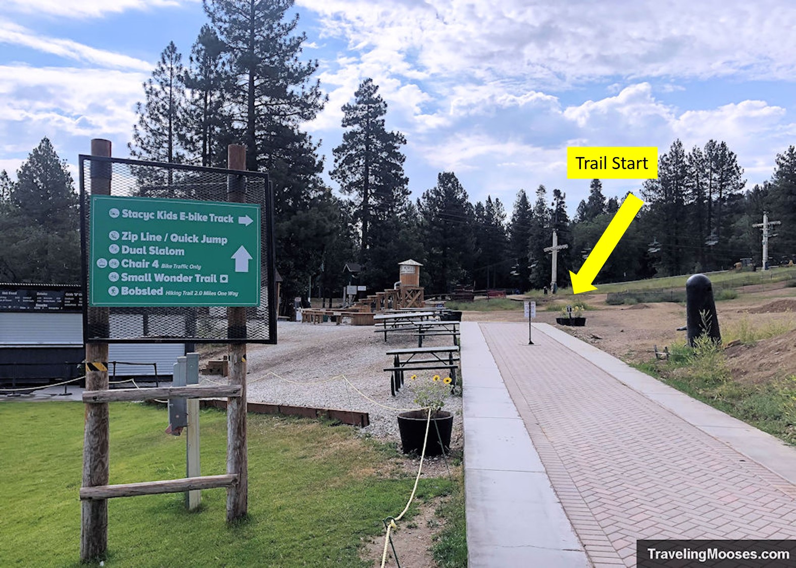 Bobsled Trail start at Snow Summit