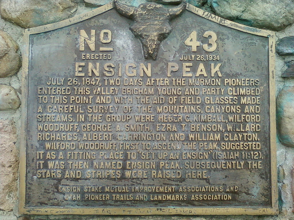 Ensign Peak Plaque No. 43