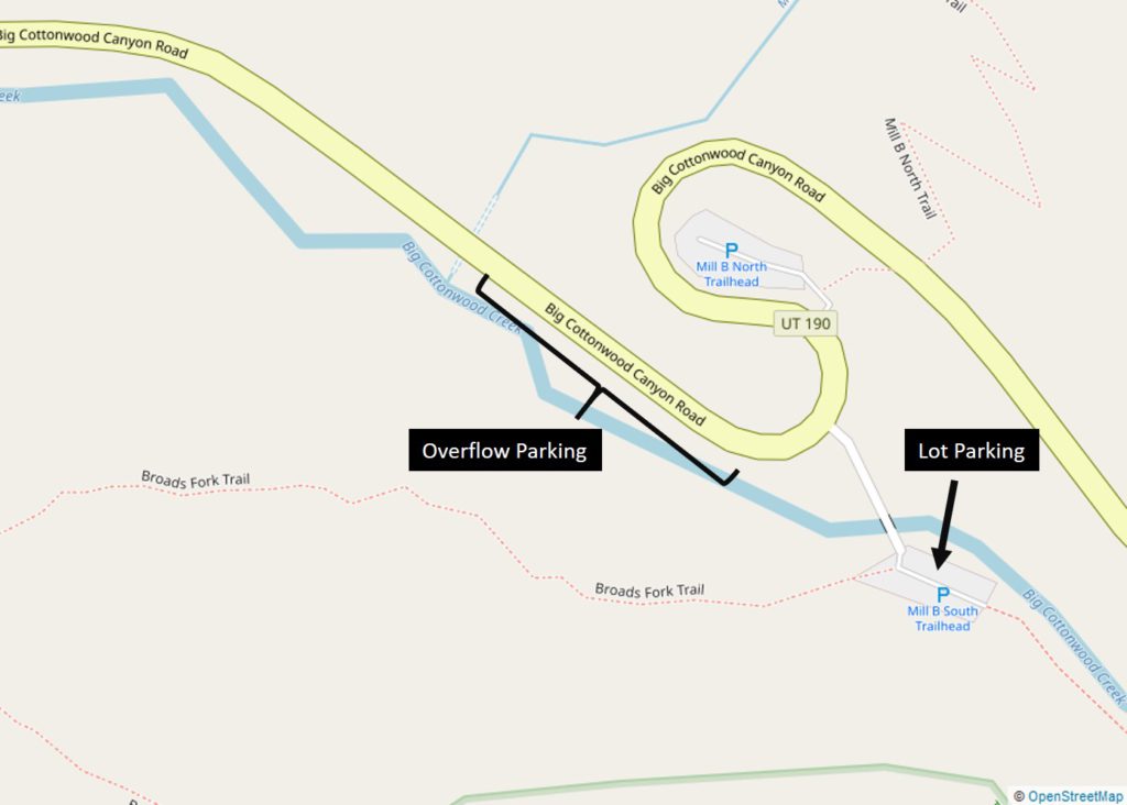 Map of Lake Blanche Parking