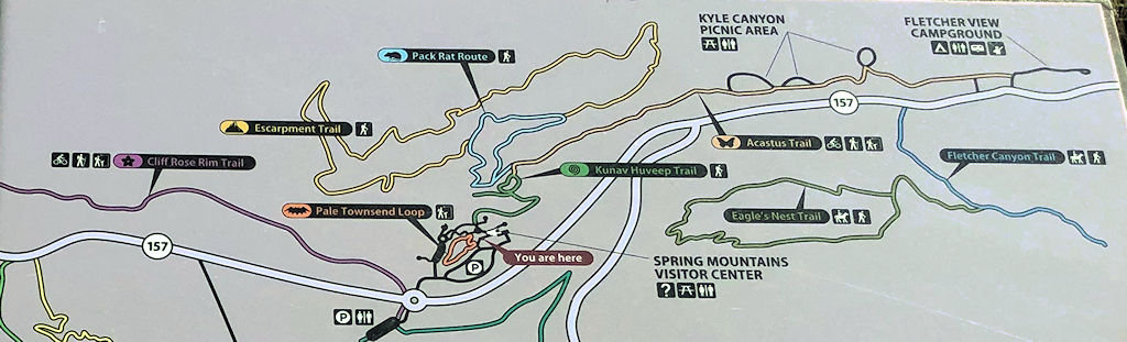 Pack Rat Route Trail Map at Spring Mountains Visitor Gateway