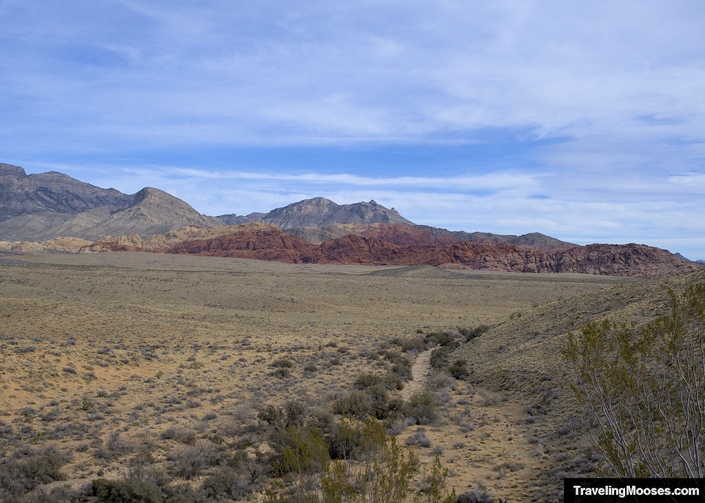 Calico Hills and Turtlehead peak seen from Red Rock Canyon Overlook