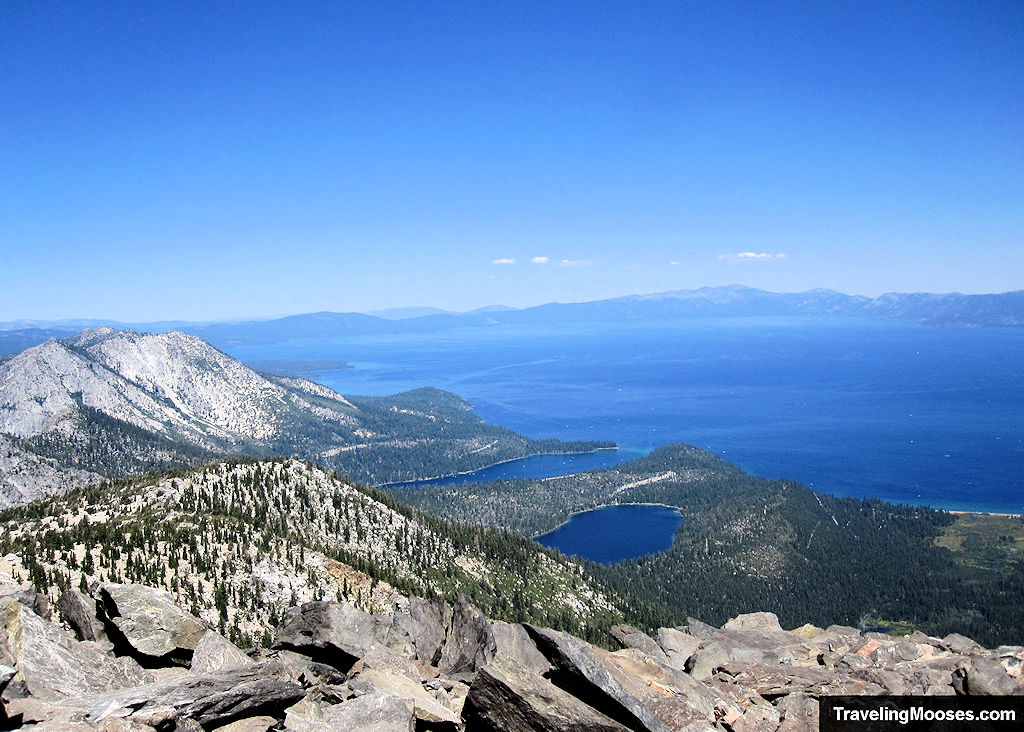 View of Lake Tahoe from summit of Mount Tallac