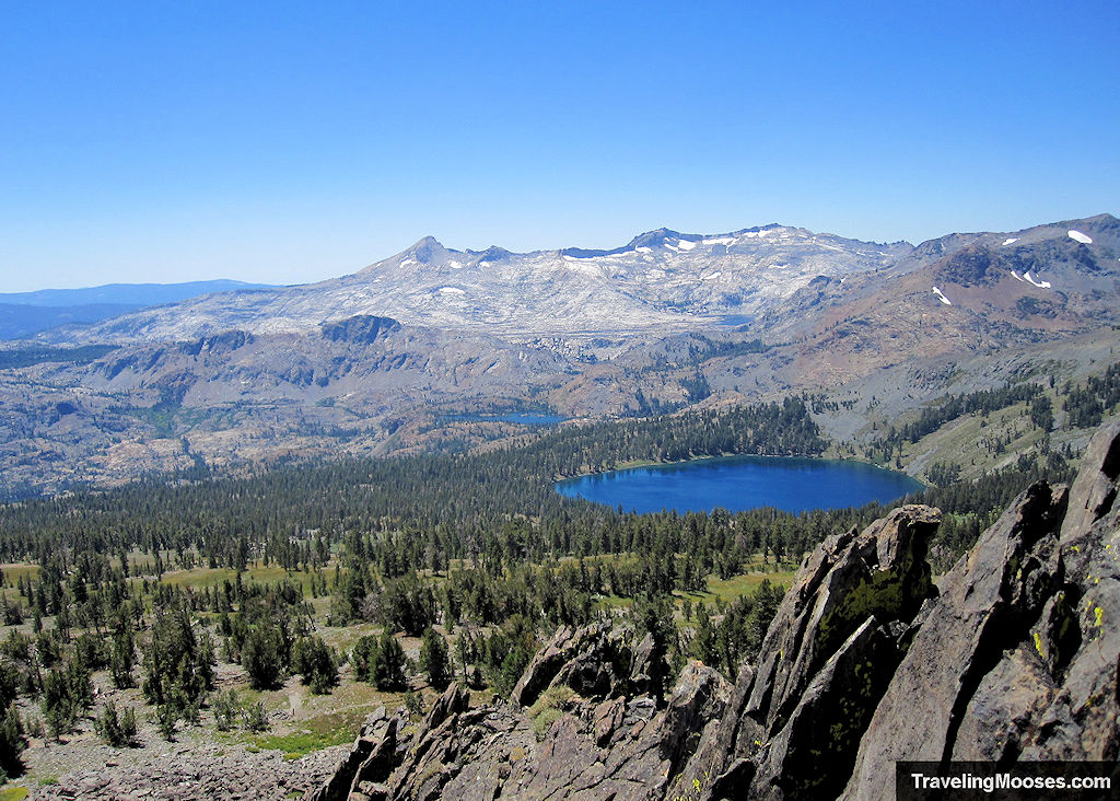 Gilmore Lake seen from summit of Mt Tallac.  