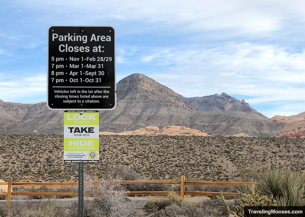 Parking Area Hours at Red Rock Wash