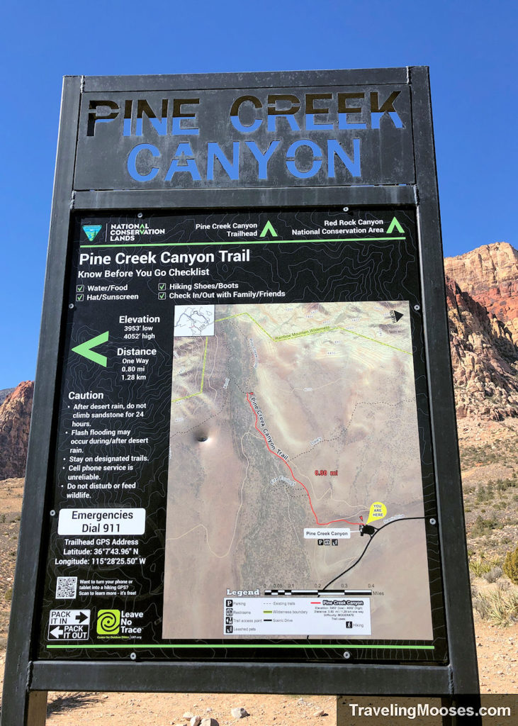 Pine Creek Canyon Trail Sign Board