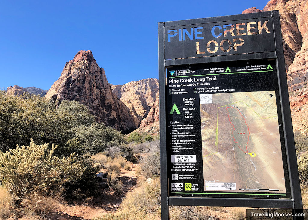 Pine Creek Loop Trail Sign