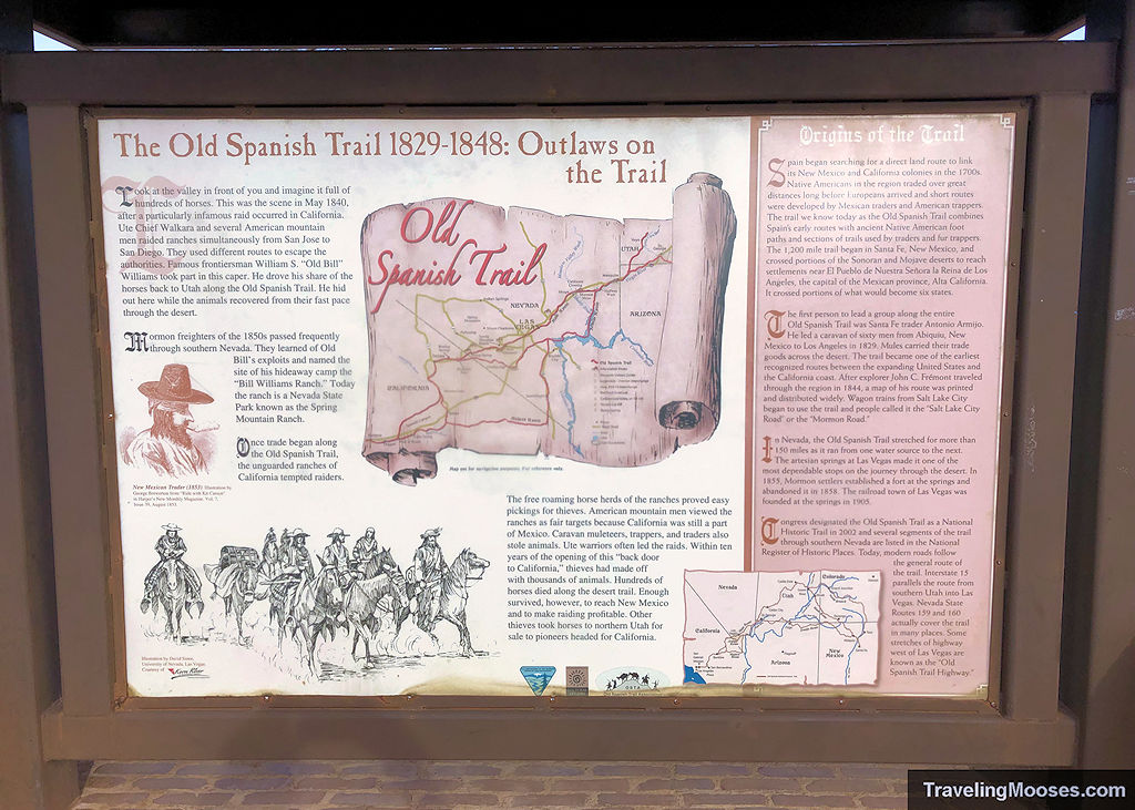Old Spanish Trail Trail Historic information sign board