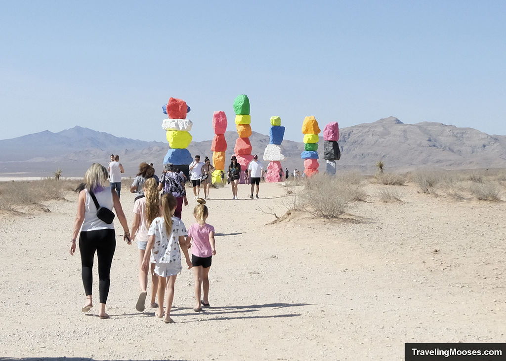 Crowds at Seven Magic Mountains