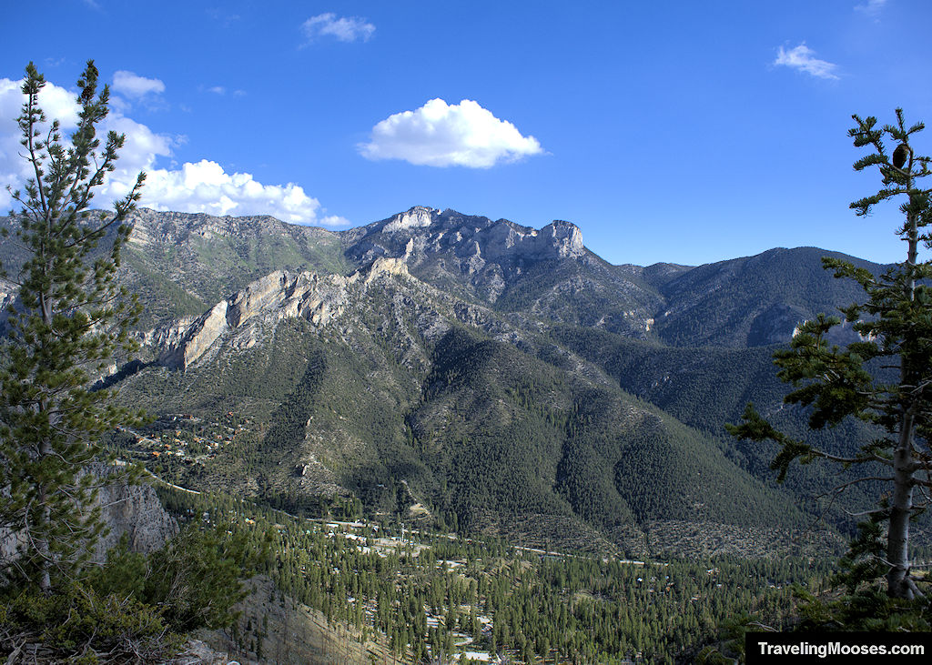 View from Echo Overlook showing Mummy Mountain in the distance