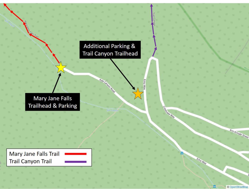 Mary Jane Falls Trailhead Parking Information