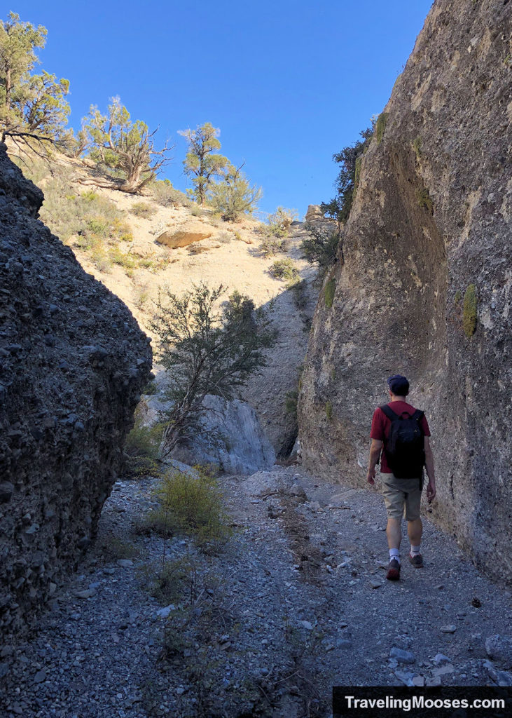 Entering the lee canyon narrows