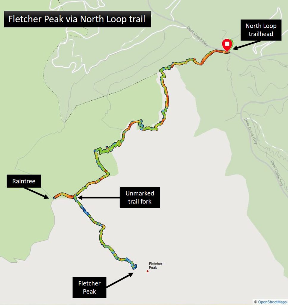 Fletcher Peak Trail Map