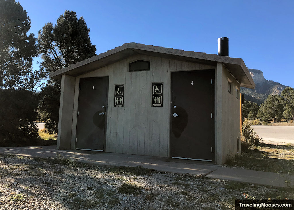 Restrooms at Sawmill Trailhead Mount Charleston