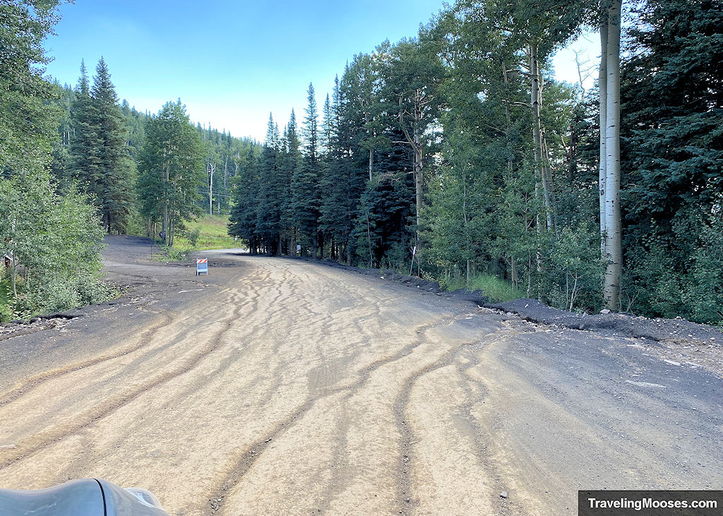 North Snowbowl road shown after monsoon season with deep ruts