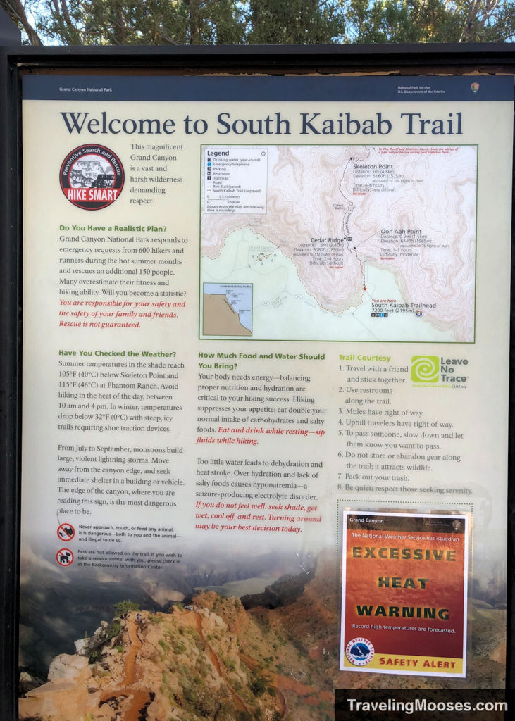 South Kaibab Trail Rules