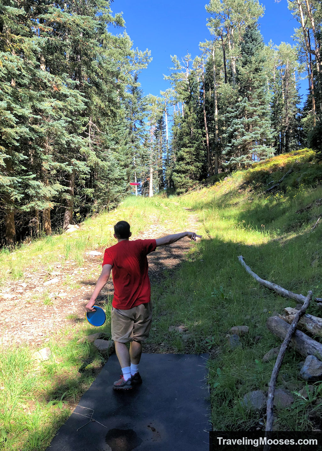 Taking a shot on a false tee box