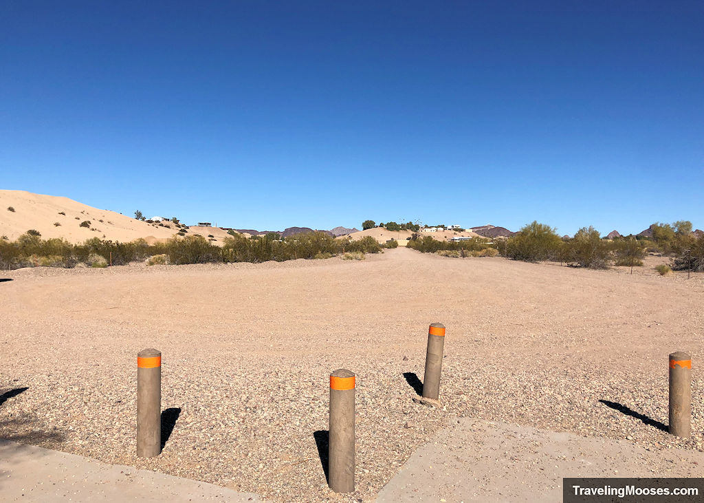 empty gravel parking lot