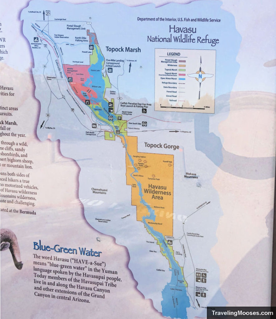 map of Havasu national wildlife refuge