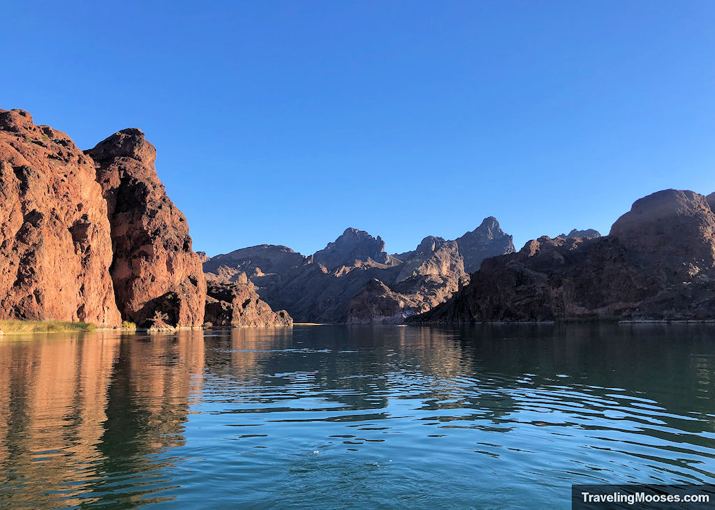 cliff walls of the topock gorge along colorado river