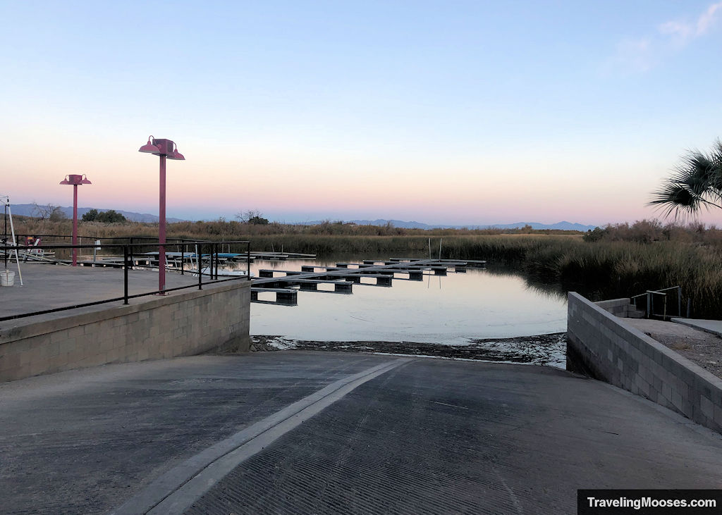 boat launch leading to the water