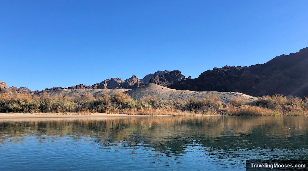 white sand dunes near topock gorge along the colorado river