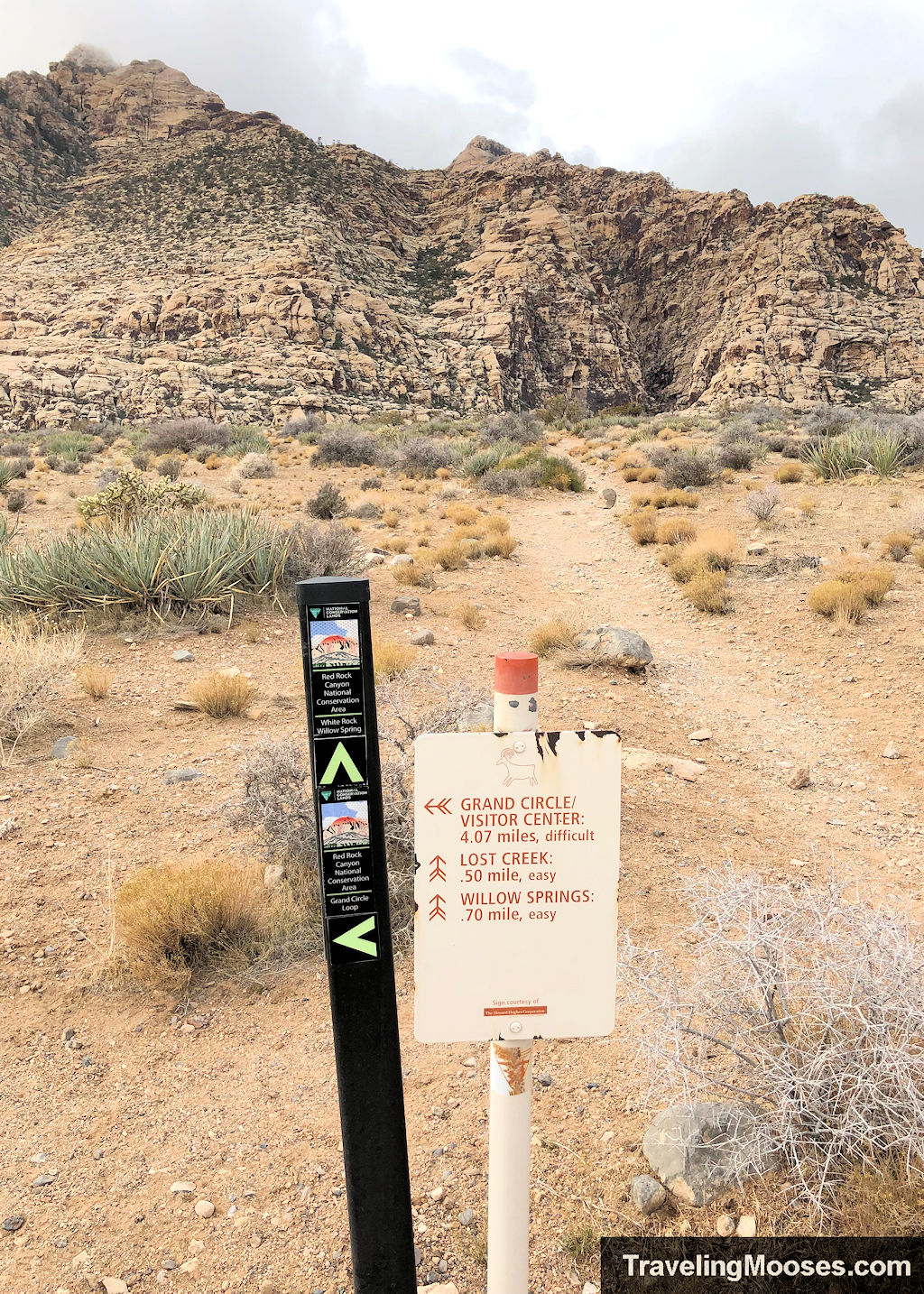 Willow Springs trail sign