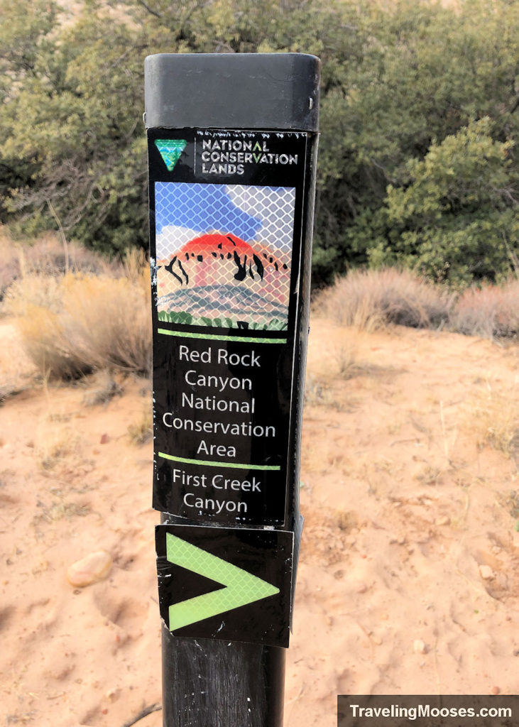 Sign showing First Creek Canyon
