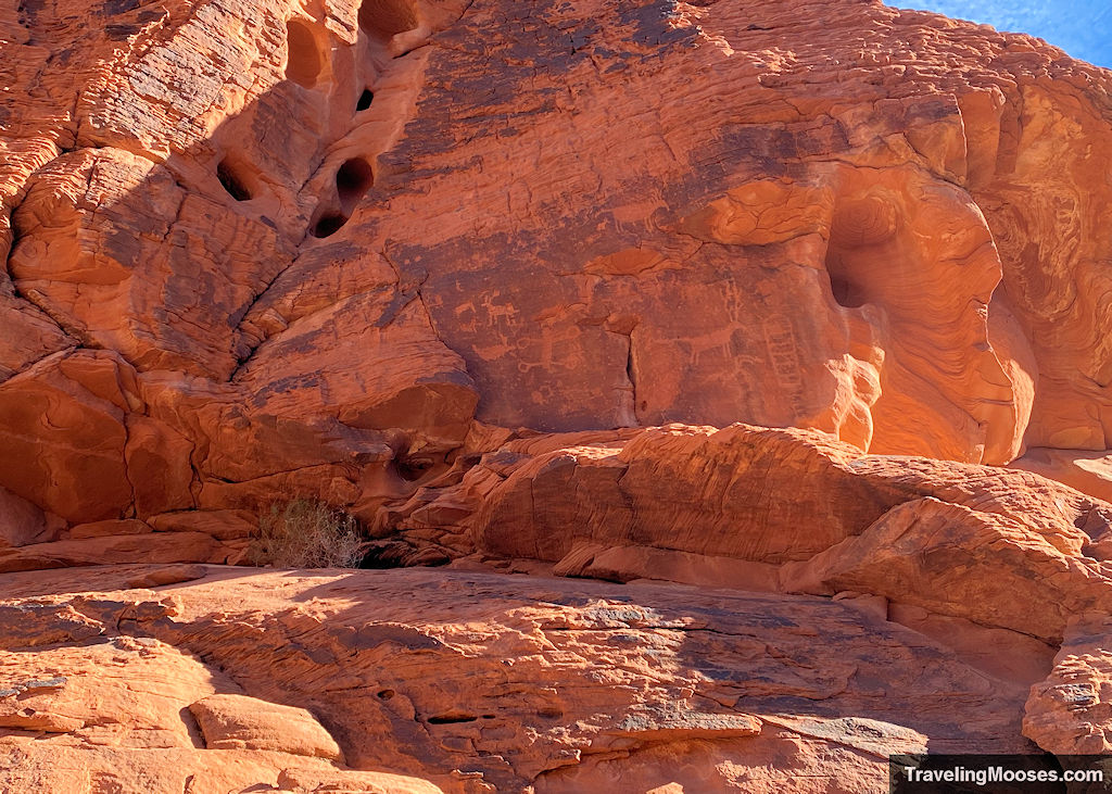 Rock art petroglyphs at Valley of Fire