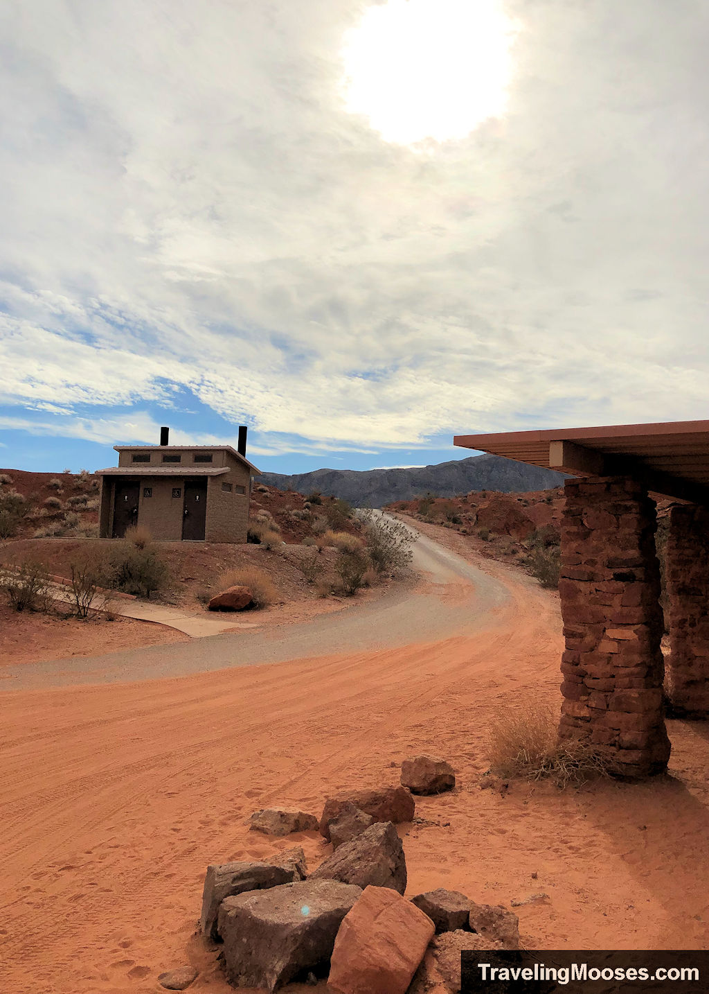 Road leading to the Cabins Valley of Fire