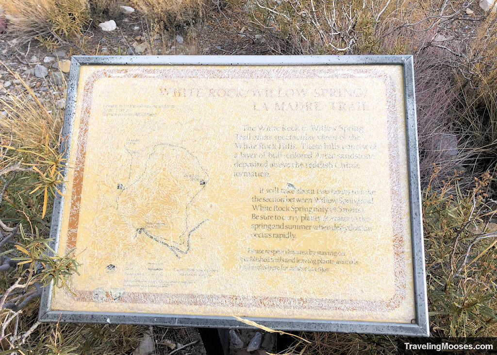 Faded trail sign