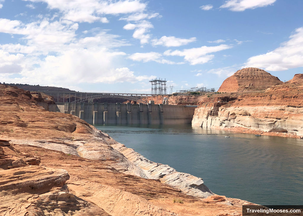 Glen Canyon Dam seen from the Chains trail